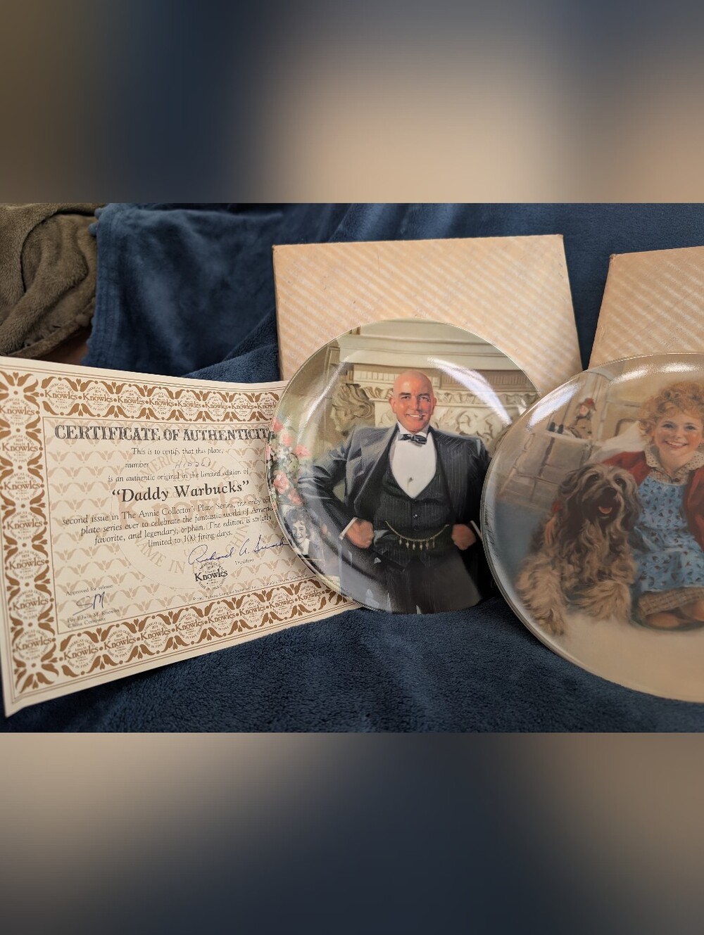 Knowles "Annie" Collector Plates with Certificates – Set of 2 – 1983